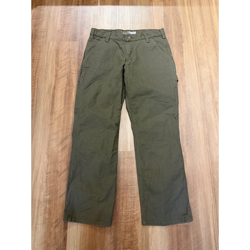 Carhartt Carpenter Pants Mens 33x30 Olive Green Relaxed Fit BN3279-M